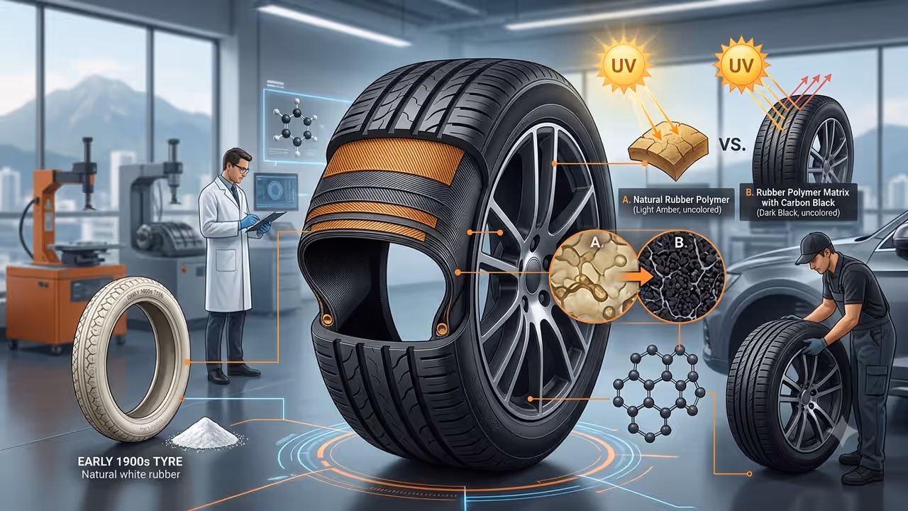 Why Are Car Tyres Always Black? The Surprising Science Behind Their Colour Why Are Car Tyres Always Black? The Surprising Science Behind Their Colour