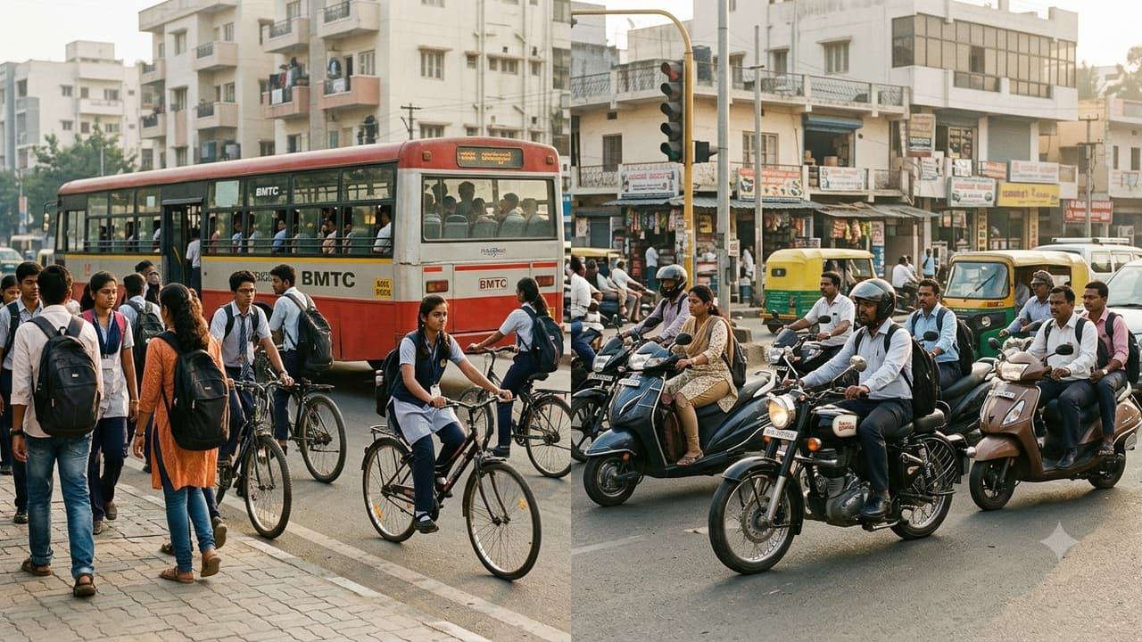 66.4% Students Travel Over 1 Km to Study, 42.6% Workers Rely on Two Wheelers, Survey Finds 66.4% Students Travel Over 1 Km to Study, 42.6% Workers Rely on Two Wheelers, Survey Finds