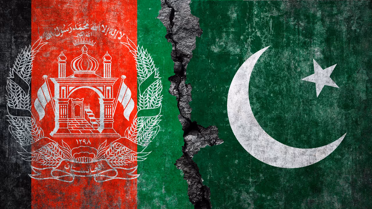 Afghanistan and Pakistan flags