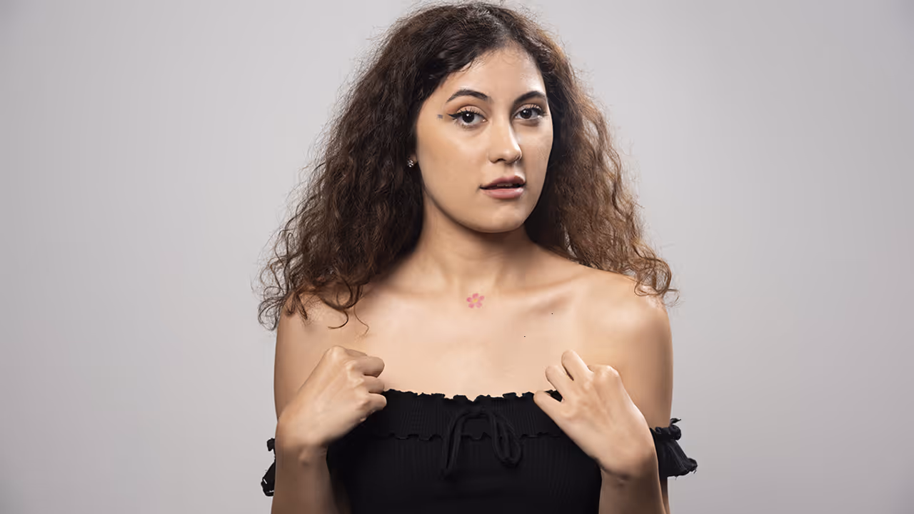 Lucky mole on female body Lucky mole on female body