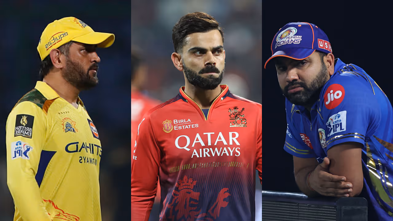 MS Dhoni, Virat Kohli, and Rohit Sharma