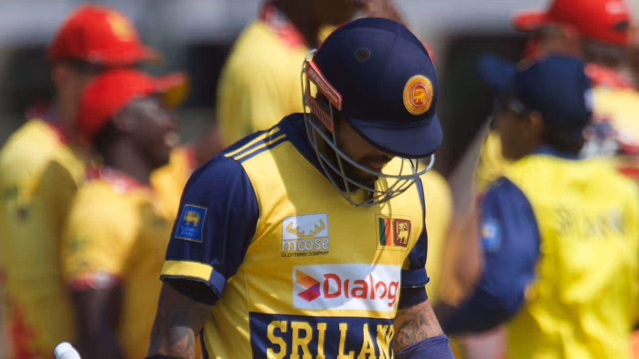 Sri Lanka Batter walks back in disappointment Sri Lanka Batter walks back in disappointment