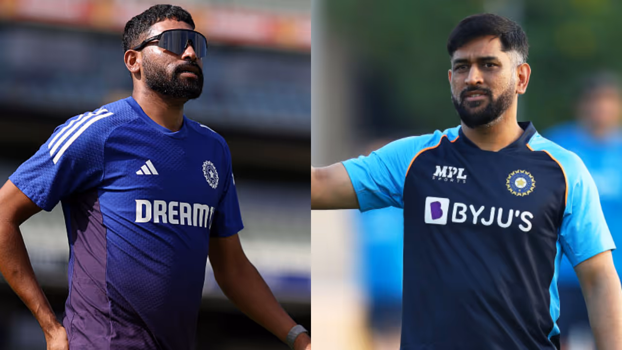 Mohammed Siraj and MS Dhoni