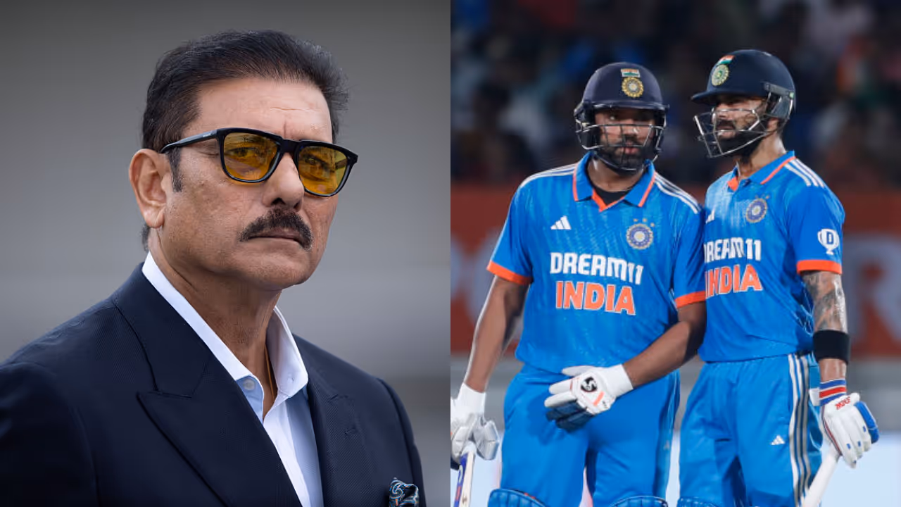 Ravi Shastri, Virat Kohli, and Rohit Sharma