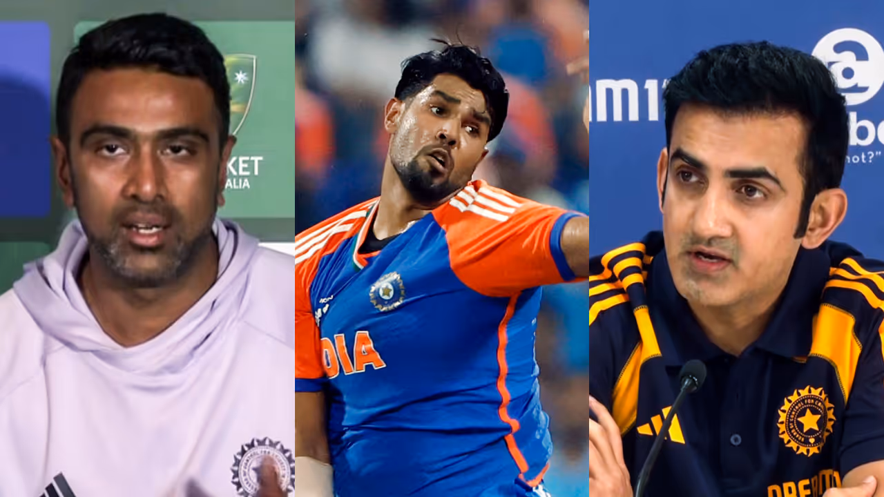 Ravichandran Ashwin, Harshit Rana, and Gautam Gambhir