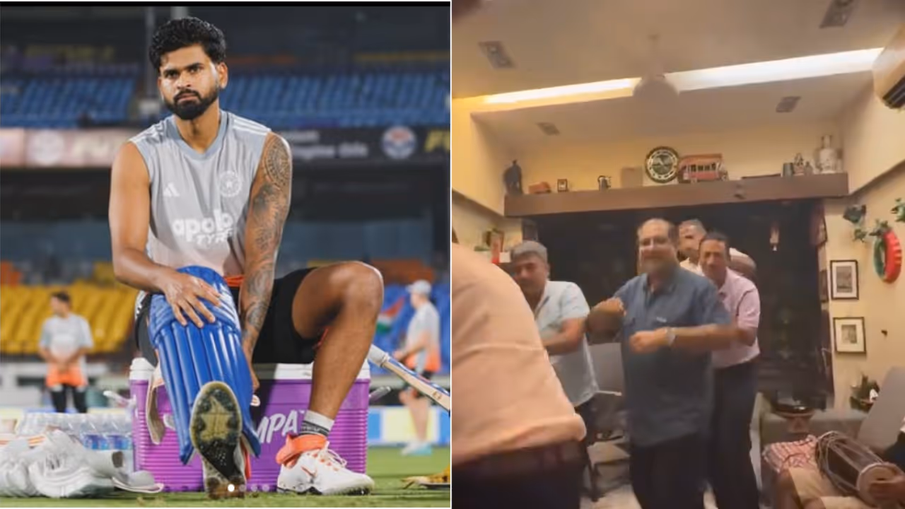 Shreyas Iyer's Father Santosh Dance Shreyas Iyer's Father Santosh Dance