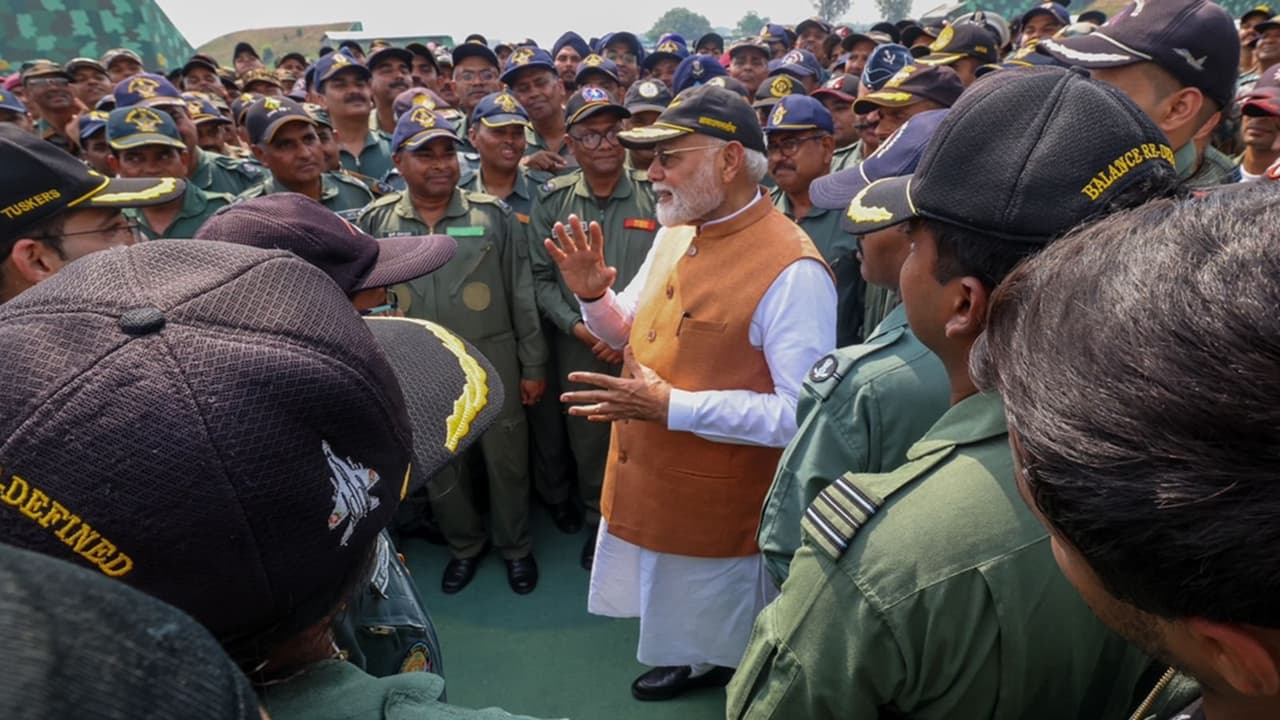 Narendra Modi visit to Adampur airbase 