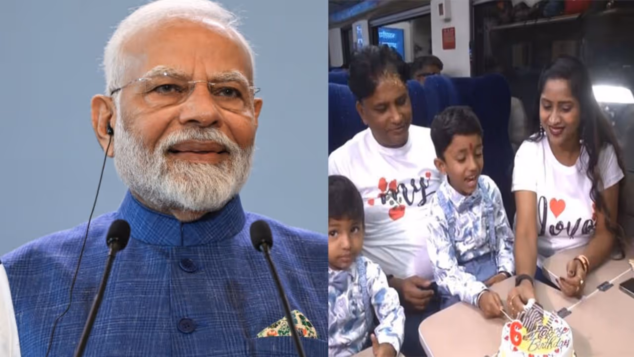 Birthday celebration in Vande Bharat Express Birthday celebration in Vande Bharat Express