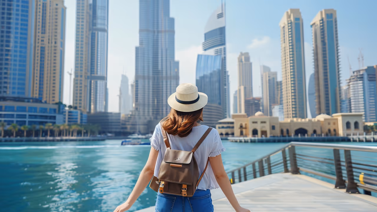 woman visiting dubai