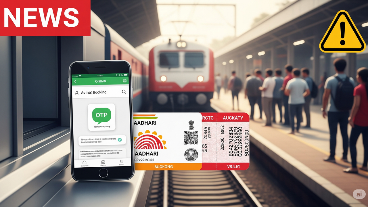 railway tatkal ticket booking otp aadhaar verification new rules 15 july