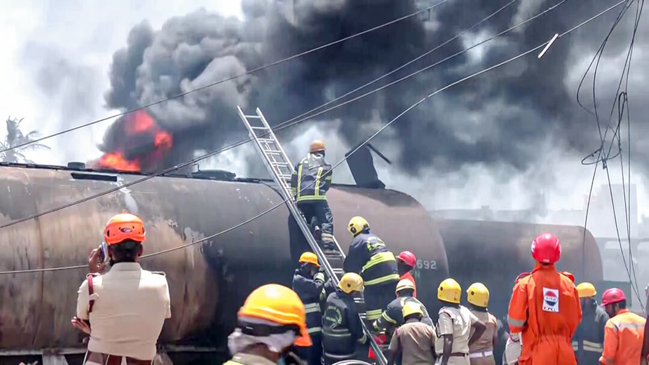 Tamil Nadu Goods train fire 