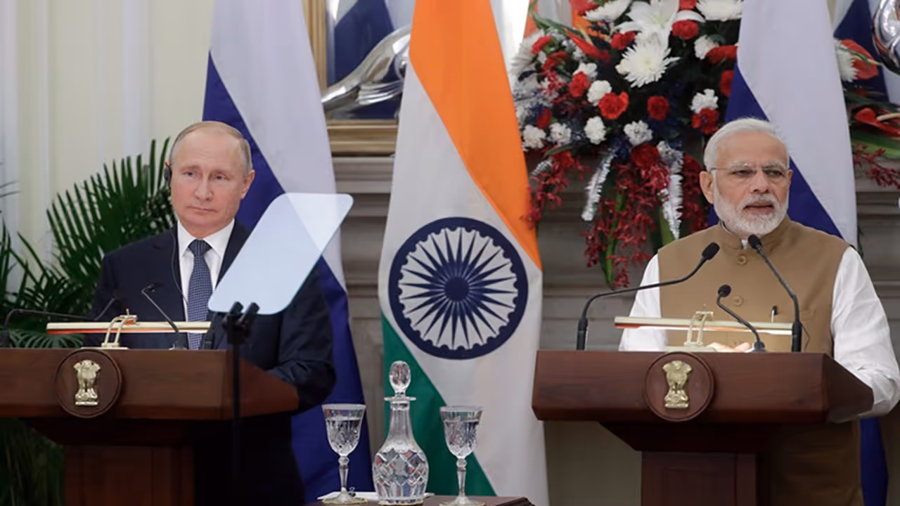Vladimir Putin and Narendra Modi Vladimir Putin and Narendra Modi