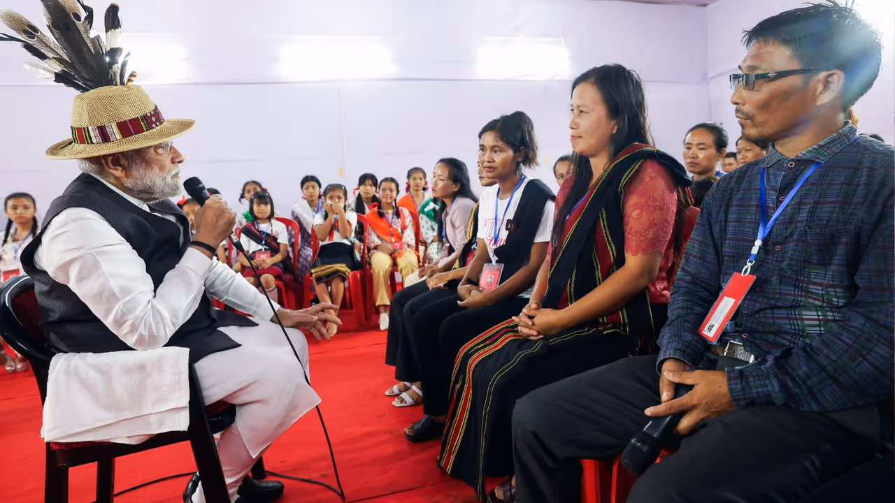 pm modi manipur visit Churachandpur Infal