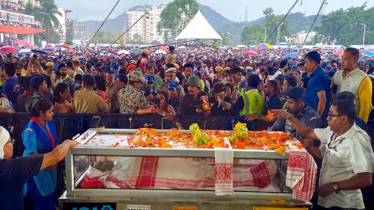 zubeen garg funeral sister perform last ritess zubeen garg funeral sister perform last ritess