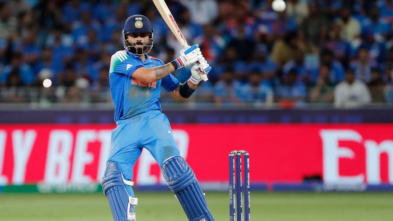 Virat Kohli playing for India