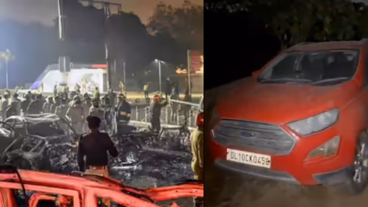 delhi blast red ecosport car found in faridabad