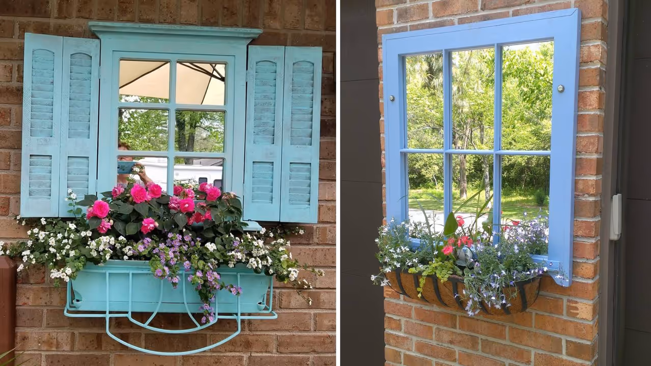 DIY Window Frame Planter DIY Window Frame Planter