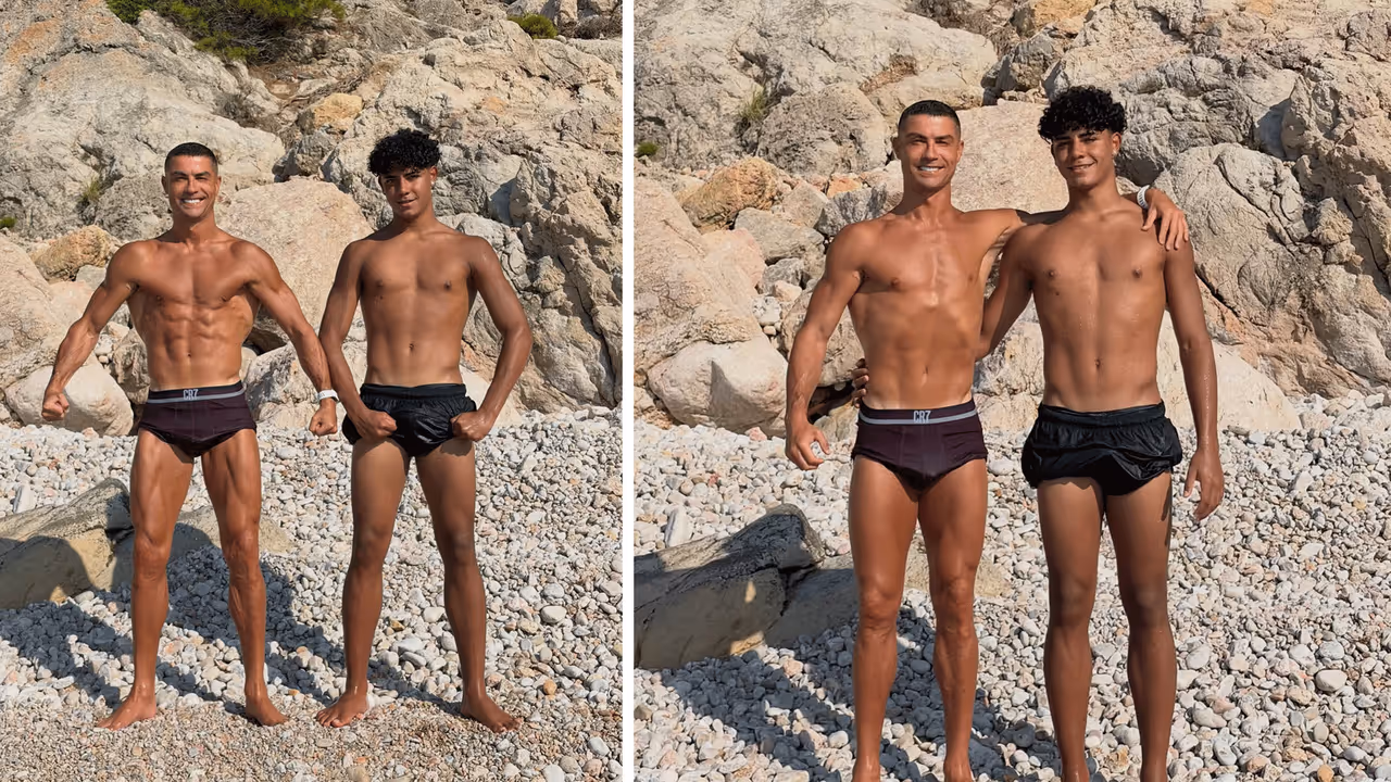 Cristiano Ronaldo with his son Cristiano Ronaldo with his son