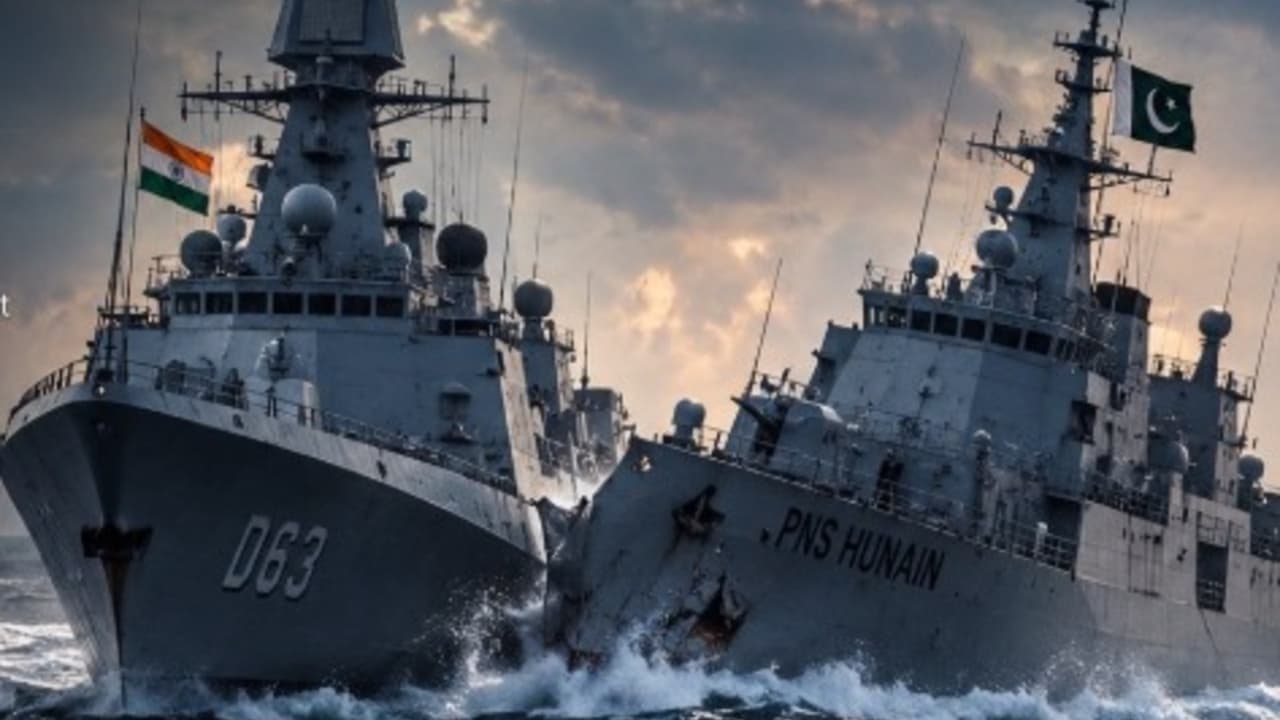ins kolkata vs pns hunain indian pakistani warship capability collision arabian sea ins kolkata vs pns hunain indian pakistani warship capability collision arabian sea
