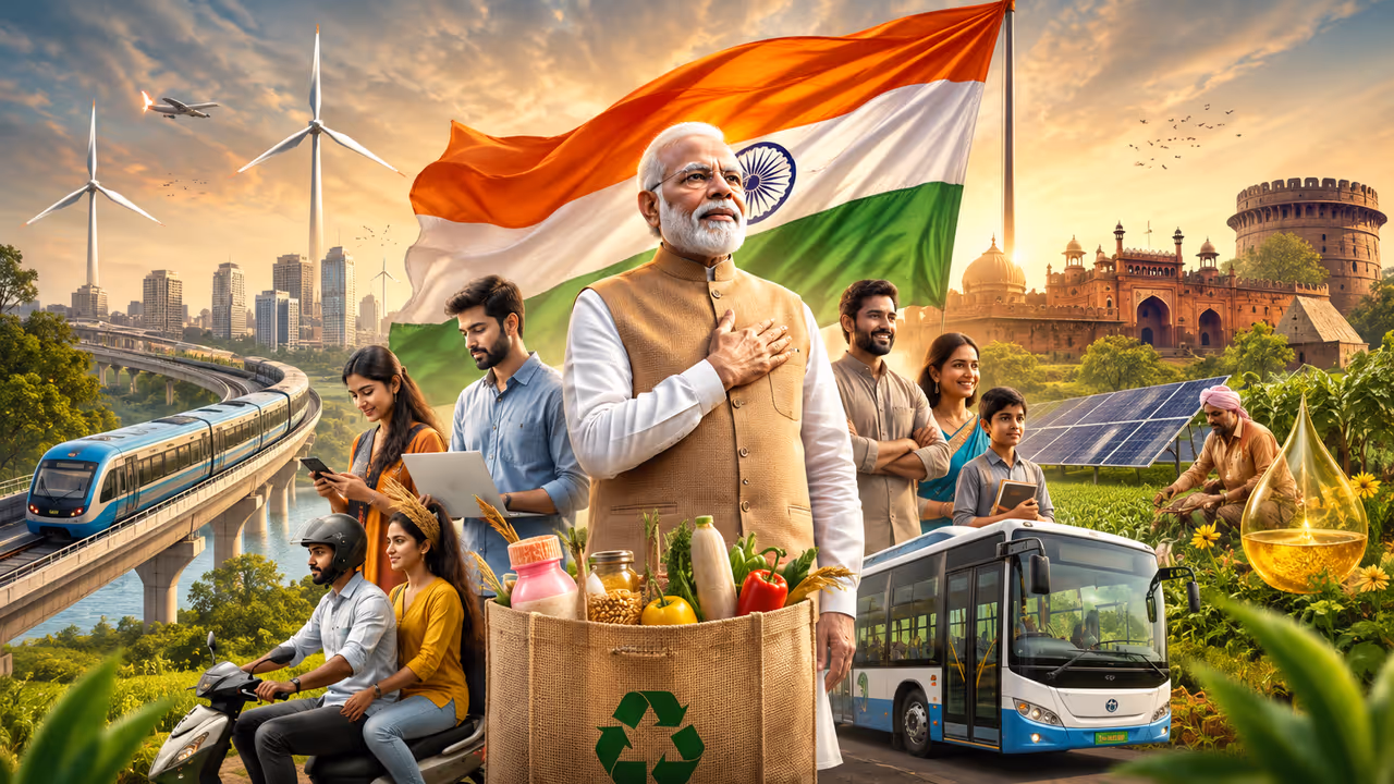 pm modi india self reliance fuel saving gold purchase ban swadeshi promotion energy saving public transport pm modi india self reliance fuel saving gold purchase ban swadeshi promotion energy saving public transport