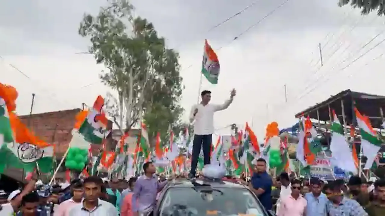 Abhishek Banerjee marched at bhangar around turbulent nomination file in the panchayat elections Abhishek Banerjee marched at bhangar around turbulent nomination file in the panchayat elections