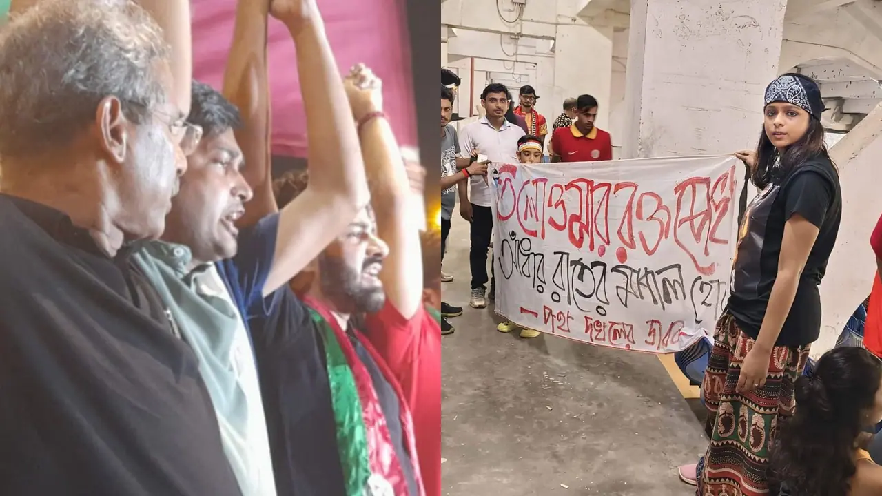 Mohun Bagan and East Bengal Supporters Protest Mohun Bagan and East Bengal Supporters Protest