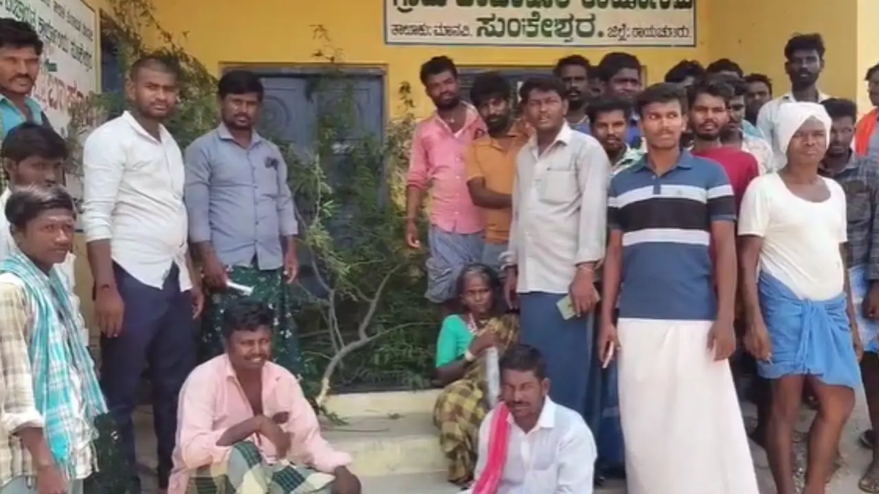 Raichur, sunkeshwar village protest