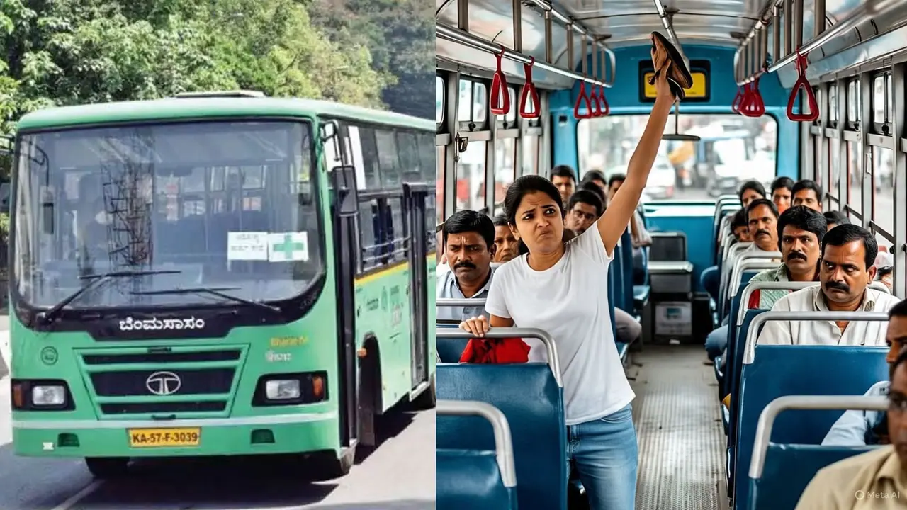 Bengaluru BMTC Bus woman slaps