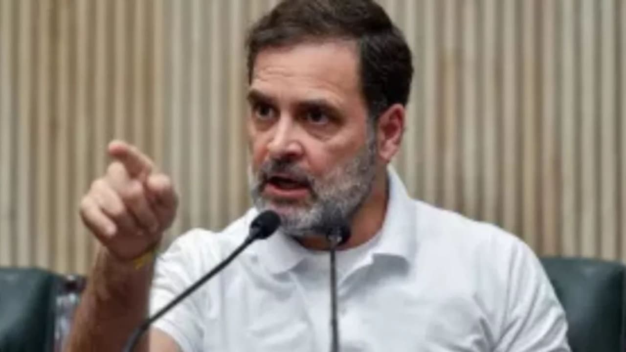 Rahul gandhi slams trump