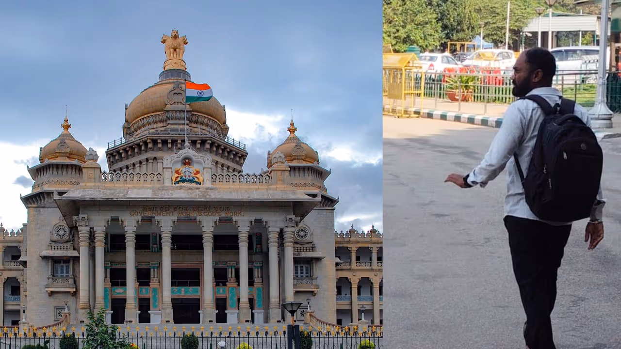 ₹6 Lakh Found in Youth's Bag at Vidhana Soudha Entrance; Police Interrogate Suspect ₹6 Lakh Found in Youth's Bag at Vidhana Soudha Entrance; Police Interrogate Suspect