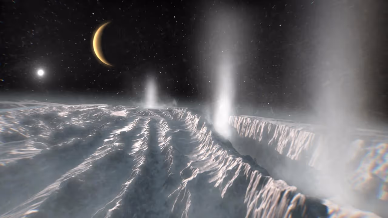 Icy jets erupt from Enceladus’s southern polar region