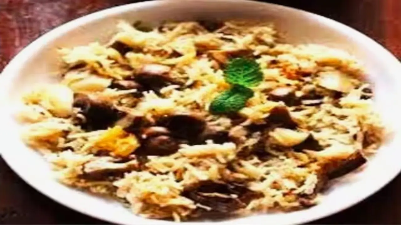 mushroom pulao 