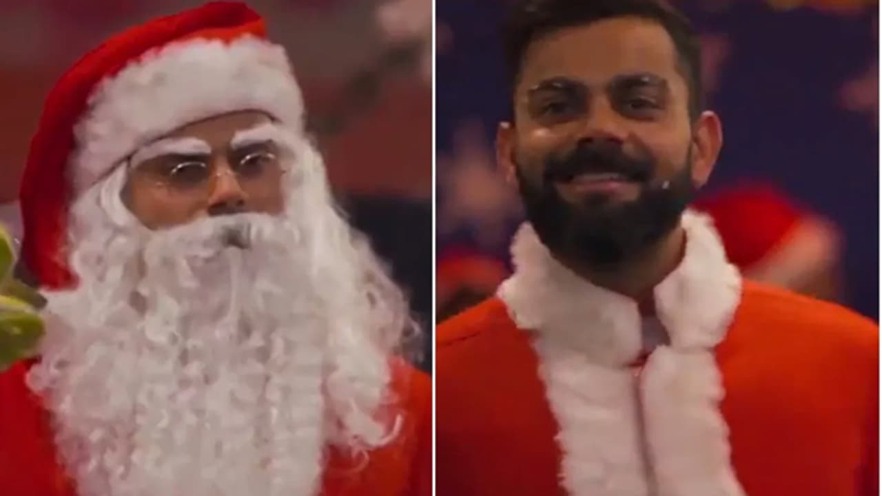 Virat Kohli as santa claus Virat Kohli as santa claus