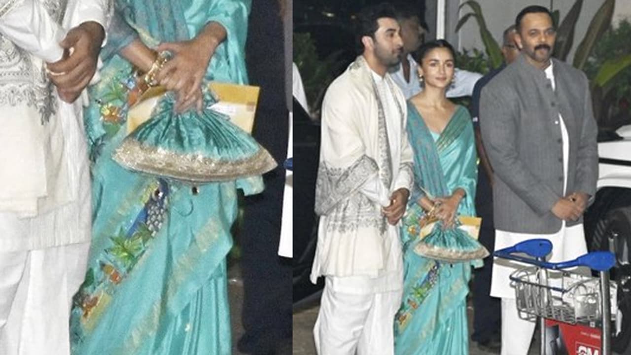 Alia Bhatt Ramayan inspired saree Alia Bhatt Ramayan inspired saree