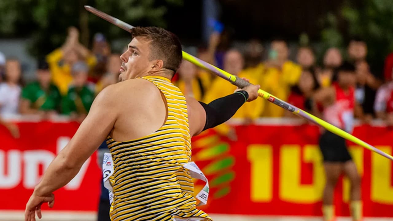 Germany max Dehning record in javelin throw