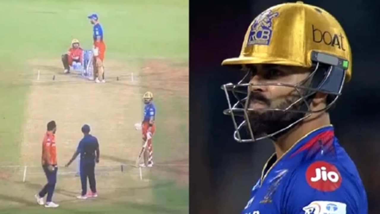 Virat Kohli abuses Punjab king spinner during RCB vs pbks match Virat Kohli abuses Punjab king spinner during RCB vs pbks match