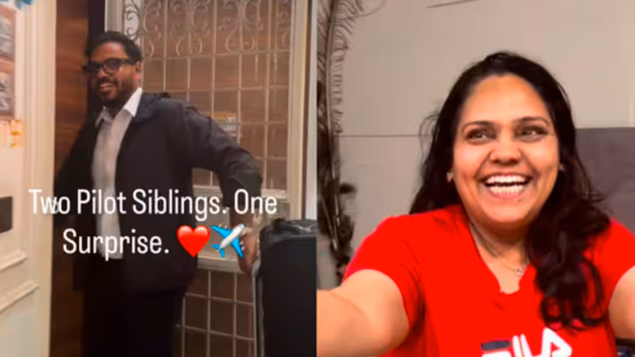 Viral Video: Pilot Siblings Plan the Perfect Surprise for Mom, Heartwarming Clip Winning Hearts Online (WATCH) Viral Video: Pilot Siblings Plan the Perfect Surprise for Mom, Heartwarming Clip Winning Hearts Online (WATCH)