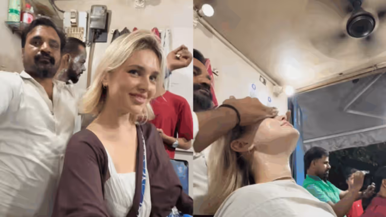 Russian Woman Gets US$1 Facial at Delhi Men's Salon Russian Woman Gets US$1 Facial at Delhi Men's Salon