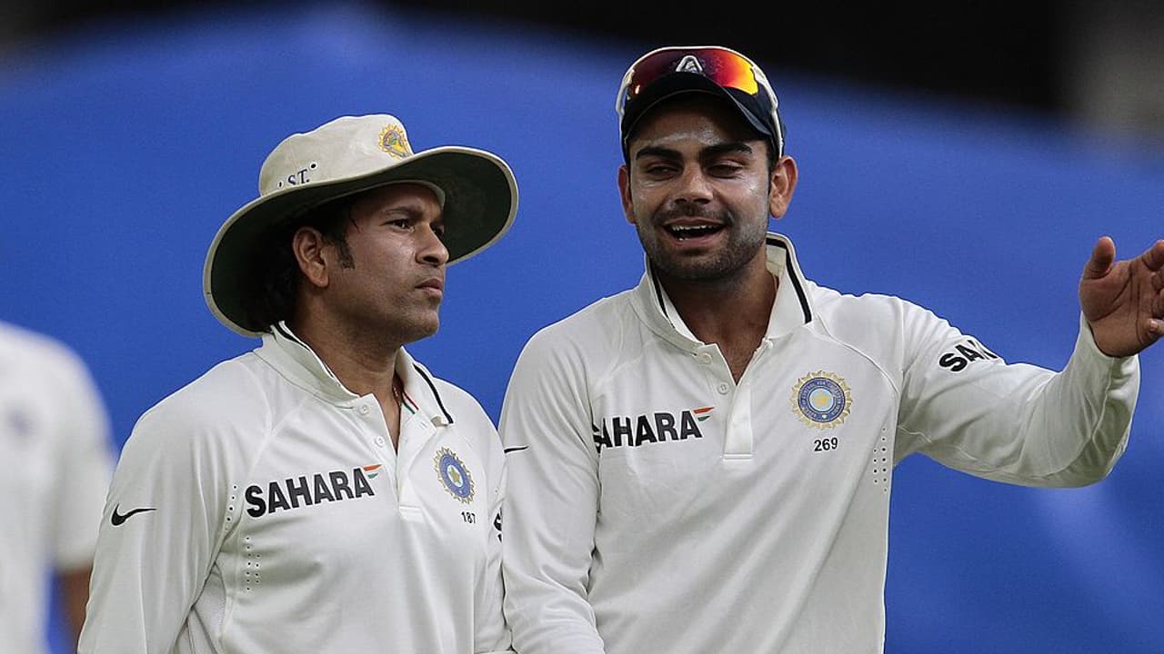 Virat Kohli and Sachin Tendulkar
