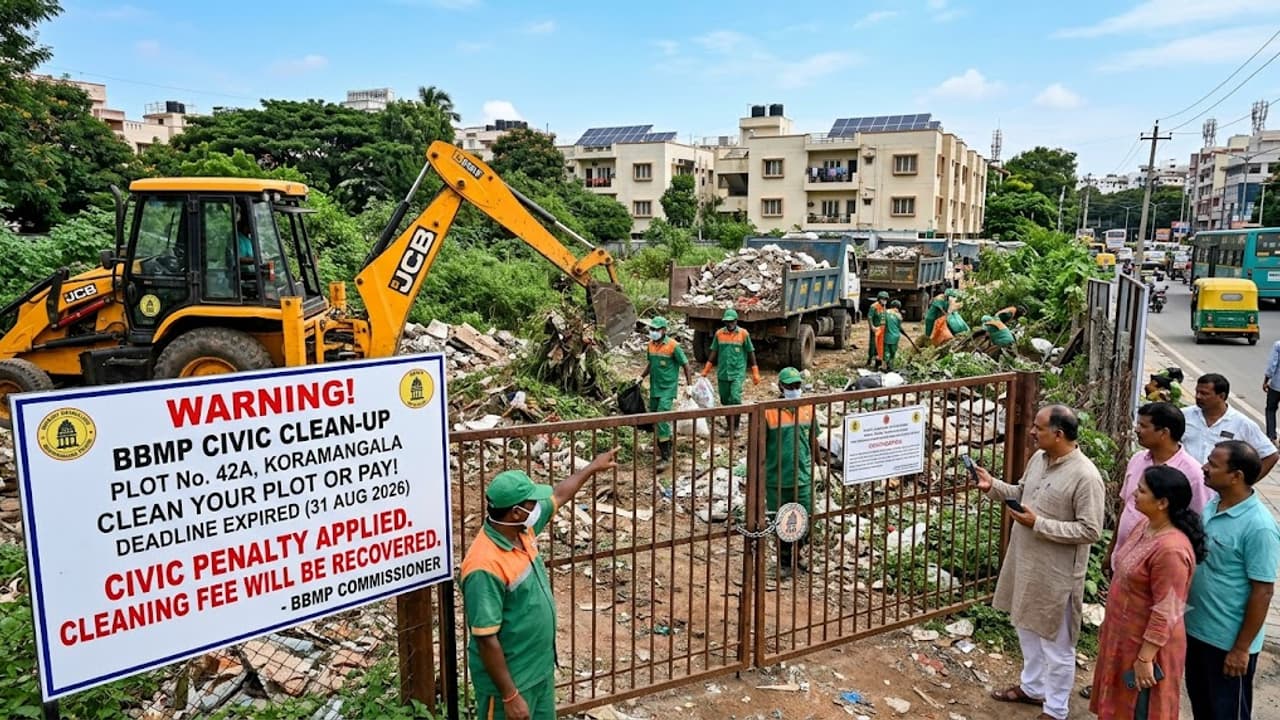 Krishna Byre Gowda Launches Action Against Bengaluru's Neglected Vacant Plots Krishna Byre Gowda Launches Action Against Bengaluru's Neglected Vacant Plots