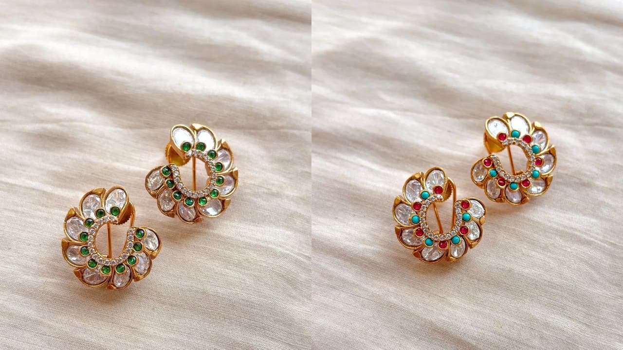 Polki Earrings Designs 5 Polki Earrings Designs 5