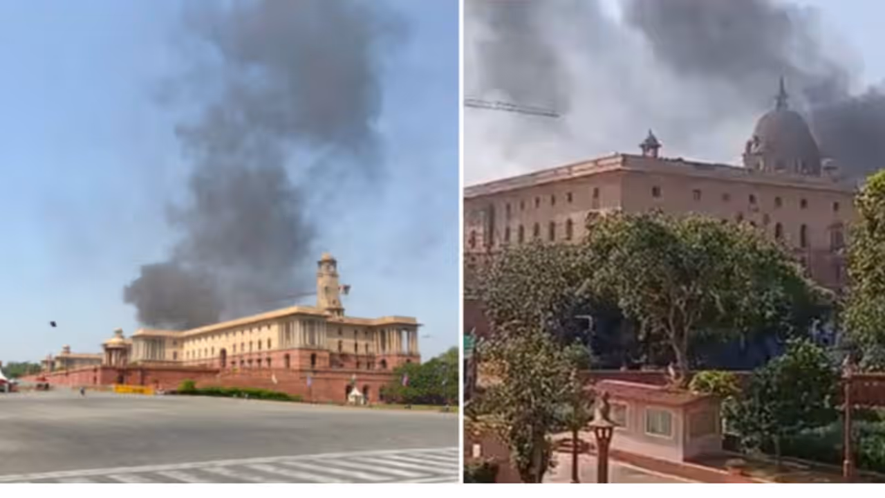 Delhi North Block Fire Delhi North Block Fire