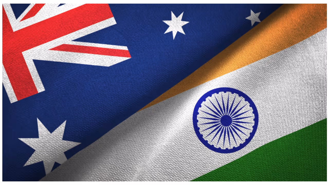 australia flag with indian flag