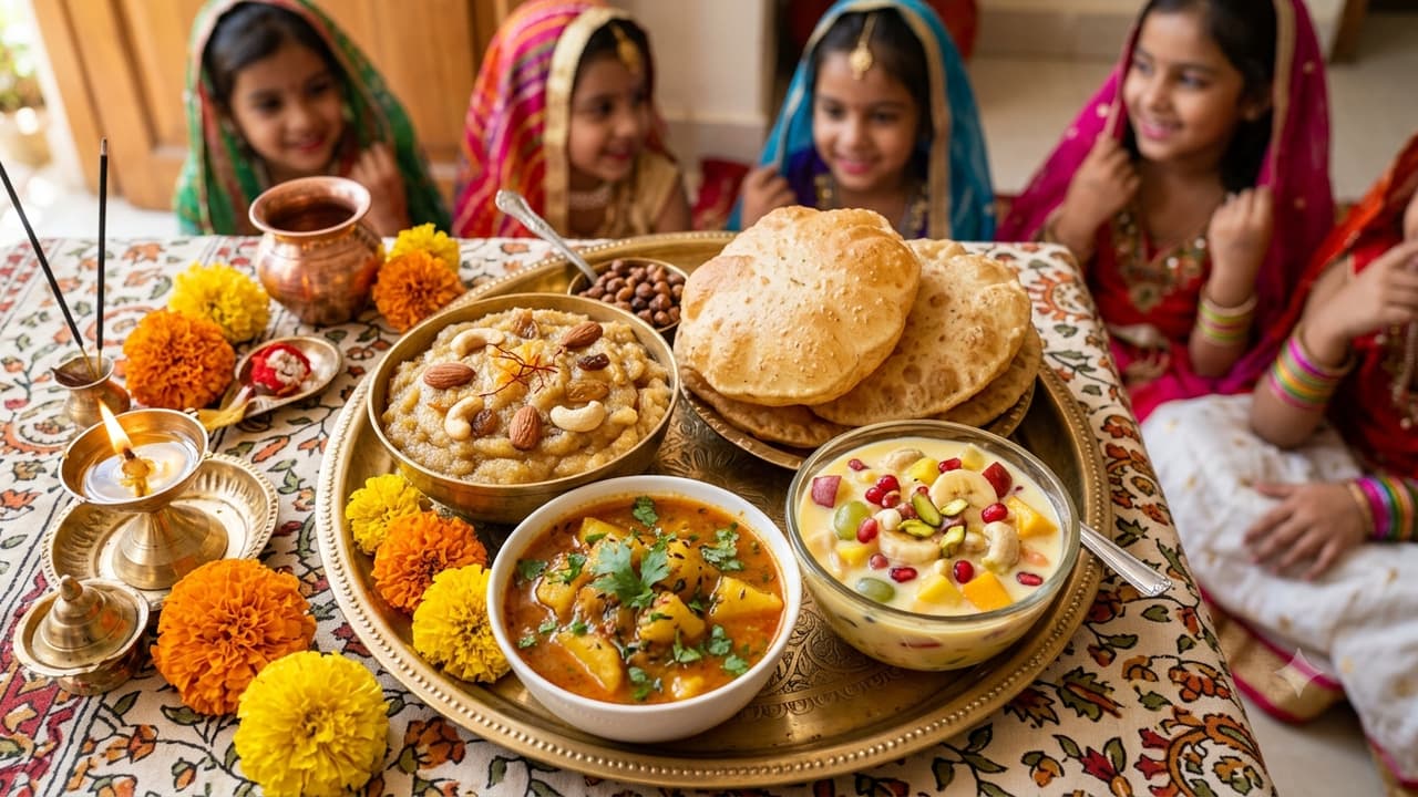 ashtami kanjak thali ashtami kanjak thali