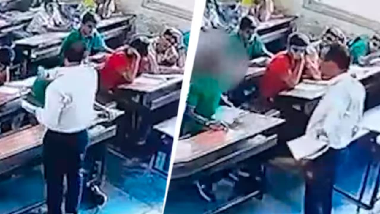 Caught On Camera: Ahmedabad Teacher Slaps Class 9 Student Six Times in Classroom, CCTV Video Goes Viral Caught On Camera: Ahmedabad Teacher Slaps Class 9 Student Six Times in Classroom, CCTV Video Goes Viral
