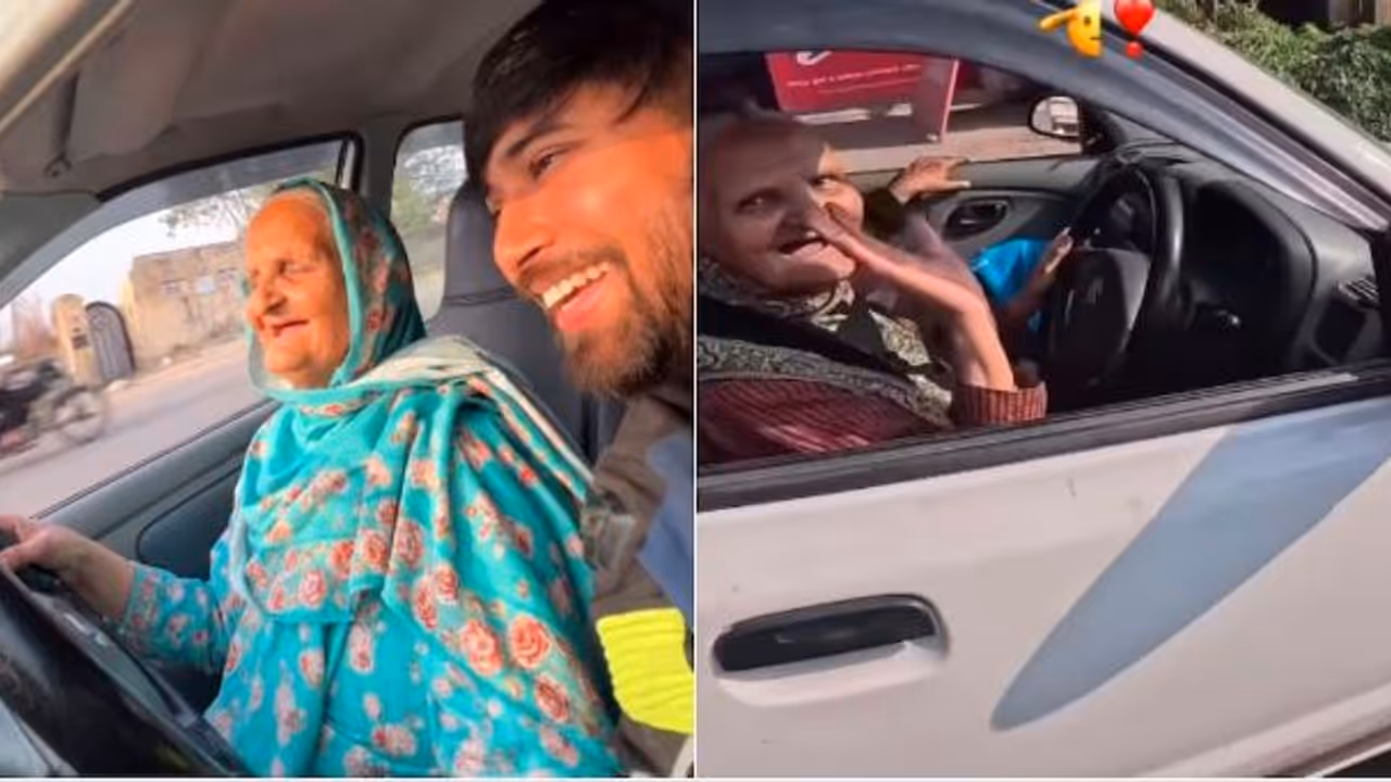 90 year old elderly woman driving car like a pro 1 90 year old elderly woman driving car like a pro 1