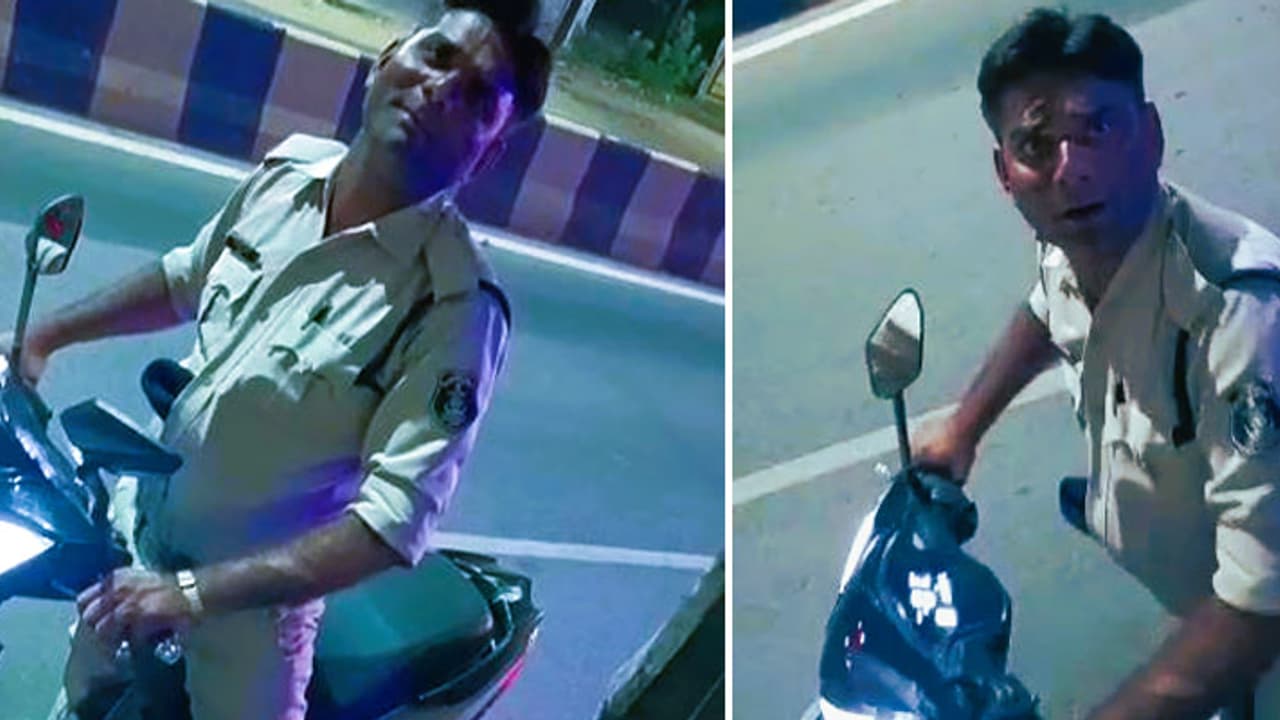 Chhattisgarh drunken policeman Chhattisgarh drunken policeman