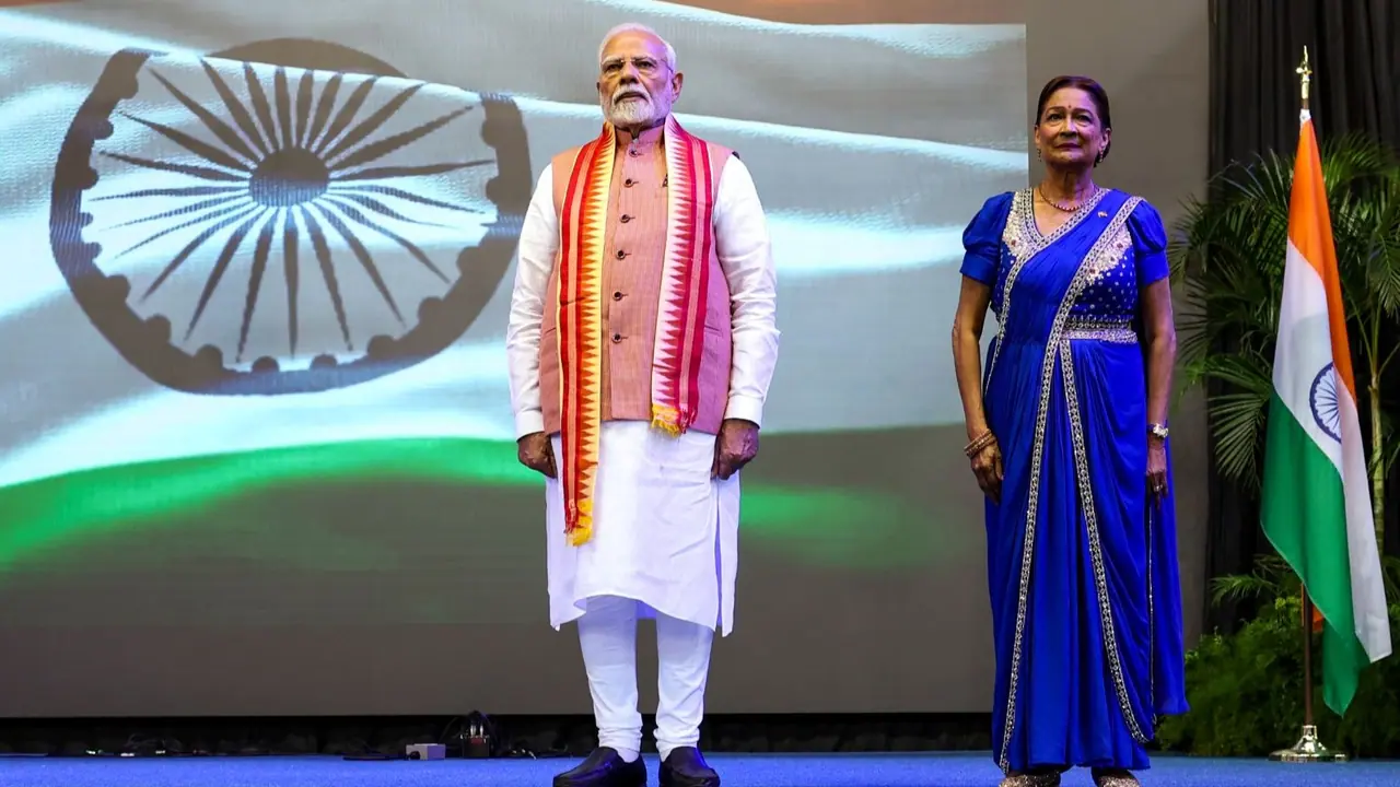 PM Modi in Trinidad and tobago PM Modi in Trinidad and tobago