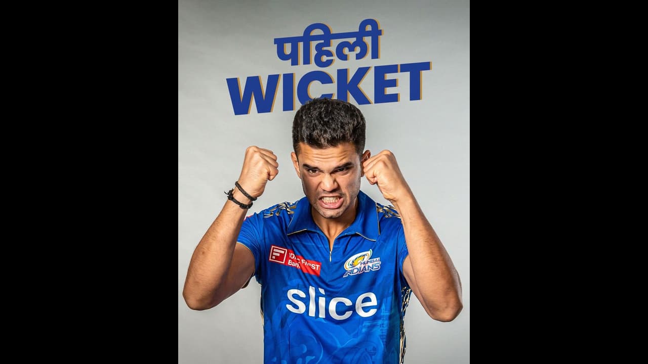 Arjun Tendulkar made his first wicket of IPL Arjun Tendulkar made his first wicket of IPL