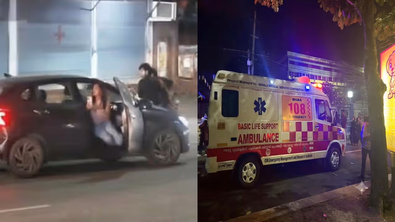 Woman Blocks Jaipur Road While Filming Argument, Ambulance With Heart Patient Trapped Behind Her Woman Blocks Jaipur Road While Filming Argument, Ambulance With Heart Patient Trapped Behind Her